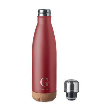 Metallist termospudel korgist põhjaga, eritellimusel motiiviga, punane 