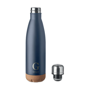 Metallist termospudel korgist põhjaga, eritellimusel kujundusega, tumesinine 