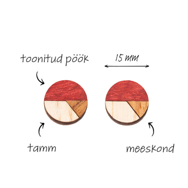Puidust kõrvarõngad HOORAY Fresa 