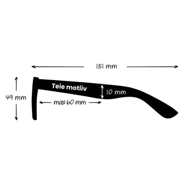Päikeseprillid bambusest sangadega - must raam siniste klaasidega 