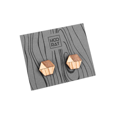 Puidust kõrvarõngad HOORAY Nogal 