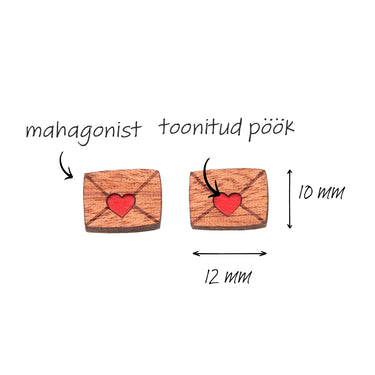 Puidust kõrvarõngad HOORAY Sonetto 